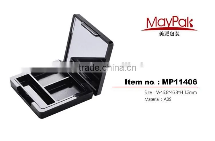Plastic cosmetic packaging eye shadow compact case
