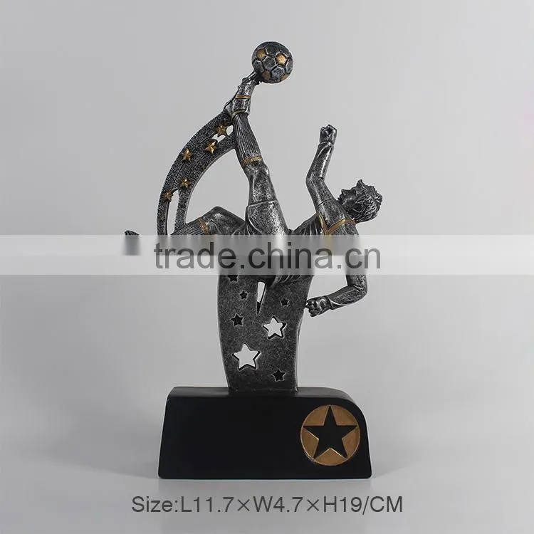 customized metal appearance polyresin resin pugilism boxing trophy cup