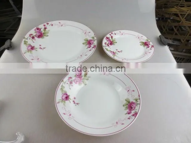 18pcs beautiful decal porcelain dinner ware set