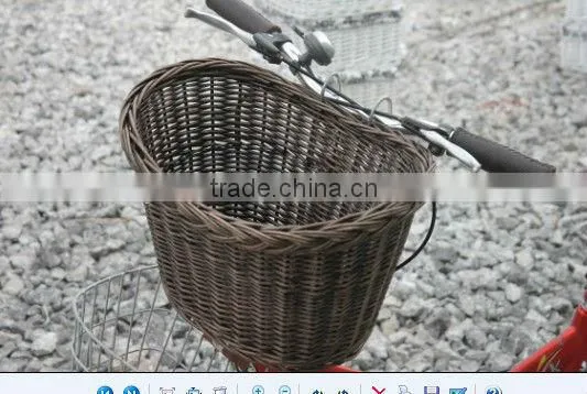 graceful half round wicker bicycle basket (manufacture)