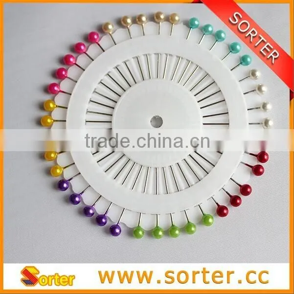 pearl head pin colorful cheaper 40 pcs wheel packing head pin