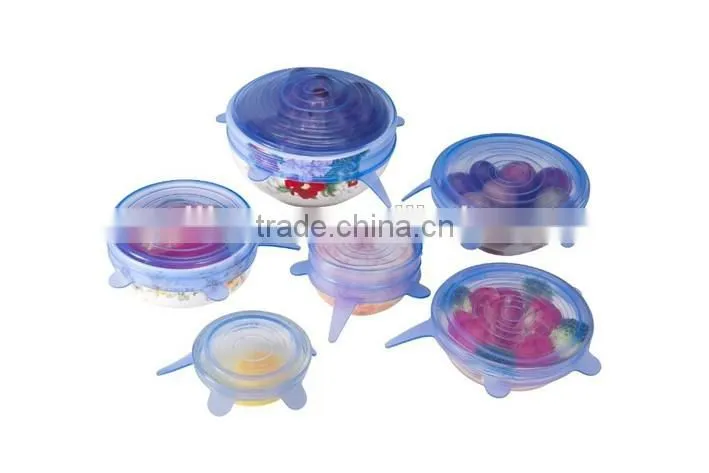 High Quality Food Grade Flexible silicone can pot cover silicone suction Lids
