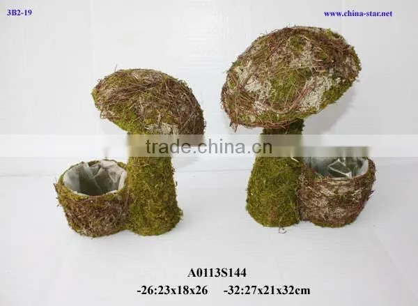 natural rattan christmas cone tree