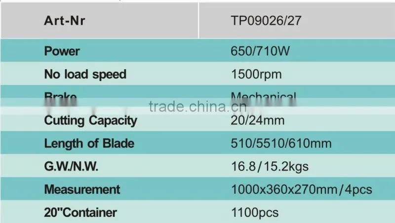 TP0926 Garden tool green Hedge Trimmers with long blade