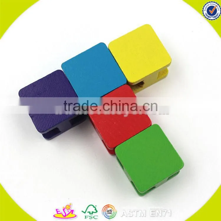 Wholesale interesting wooden building blocks toy special kids wooden building blocks toy colorful building blocks toy W13D097
