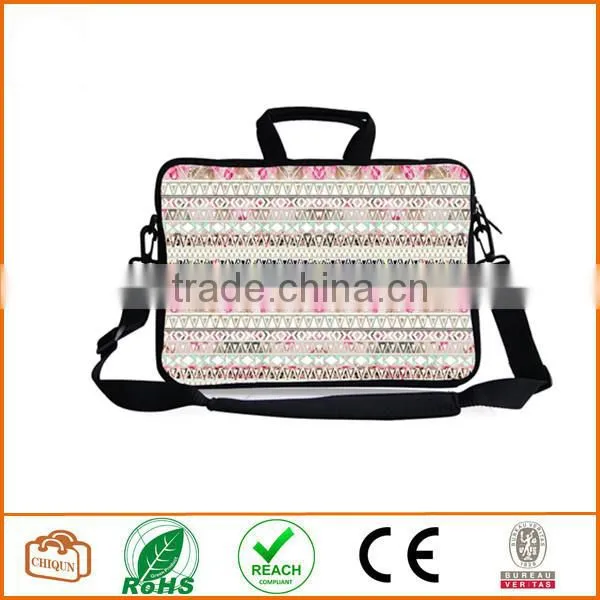 13-Inch Pink Water Ripples Bohemian Style Waterproof Neoprene Laptop Sleeve Case Bag