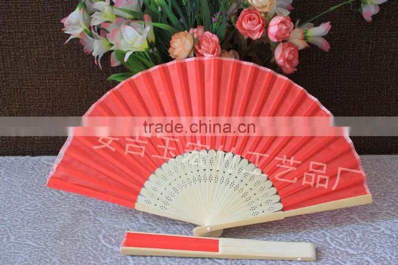 Colorful bamboo Japanese fan