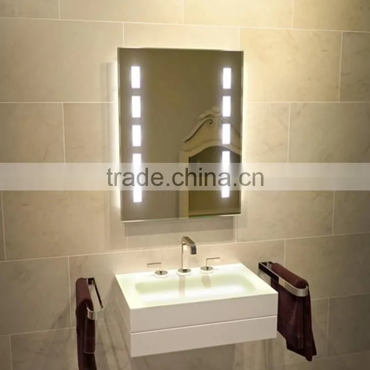 Aluminum Frame CE Hotel Modern Vanity LED Mirror Bathroom Mirror With Light