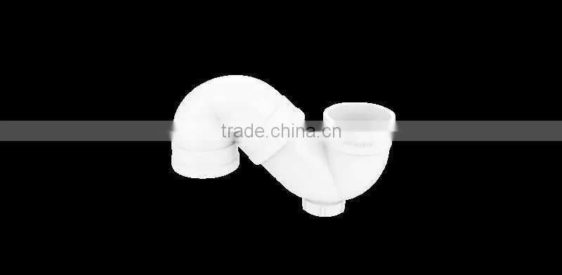 Factory price Manufacturer good quality PVC Fitting UPVC Rubber Joint plastic fitting for drainage GB elbow P-TRAP