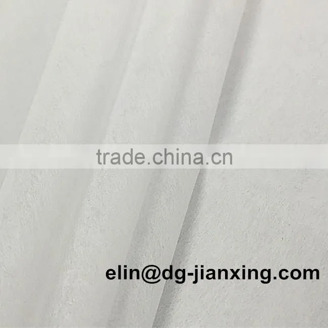 Adhesive tear away polyester garment interfacing fusible nonwoven interlining