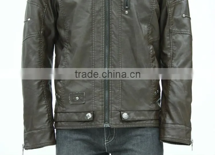 High quality Brown Leather Jacket for men