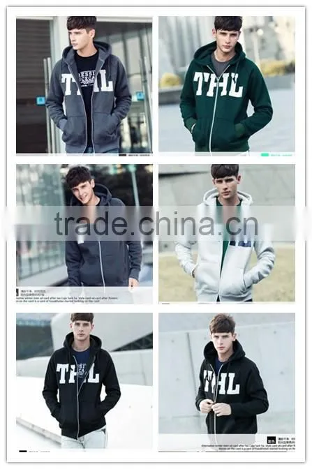 Printed logo zip up custom color hoodies