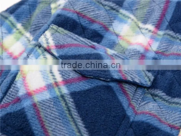 2016 hot sale oem service fashion style polar fleece warm shirt fleece jacket