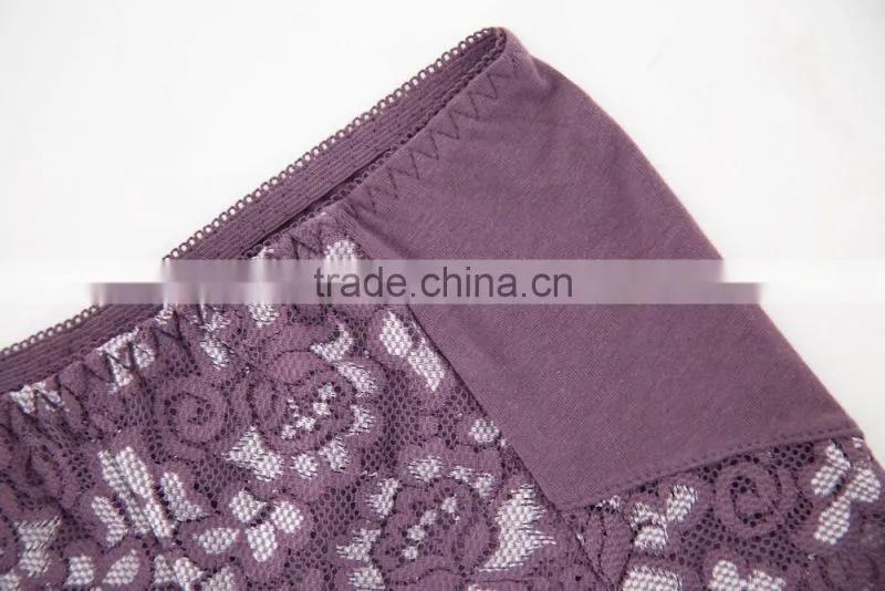 High Quality Custom 95% Cotton 5% Spandex with Lace Sexy Fancy Woman Underwear