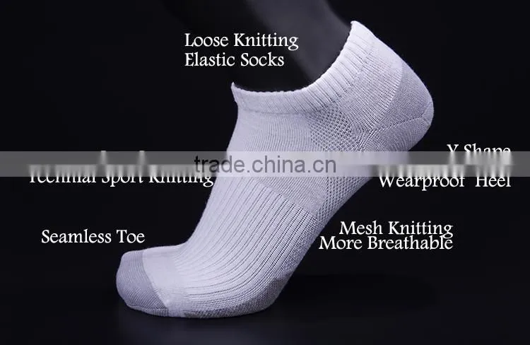 Wholesale custom technical plain knitting lycra silver cotton blend yarn men sport socks