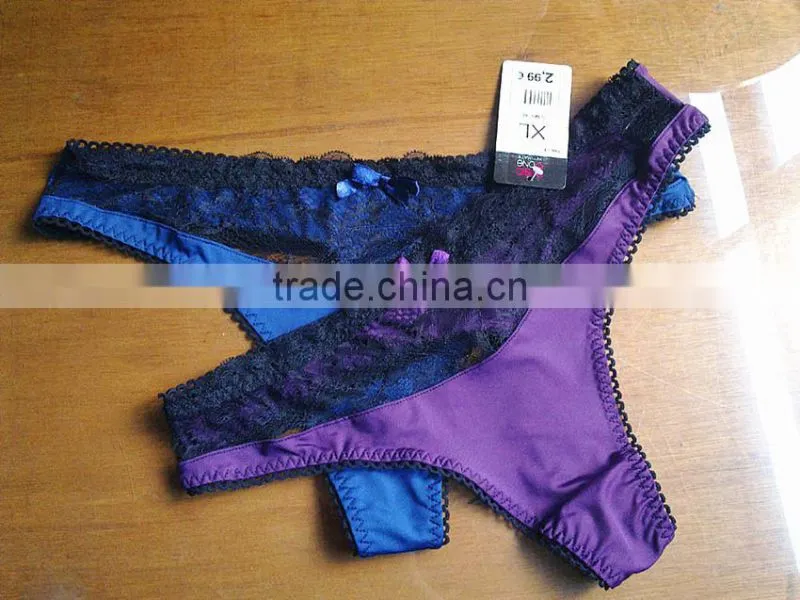Newest women micro panty stylish fluo lace thong underwear