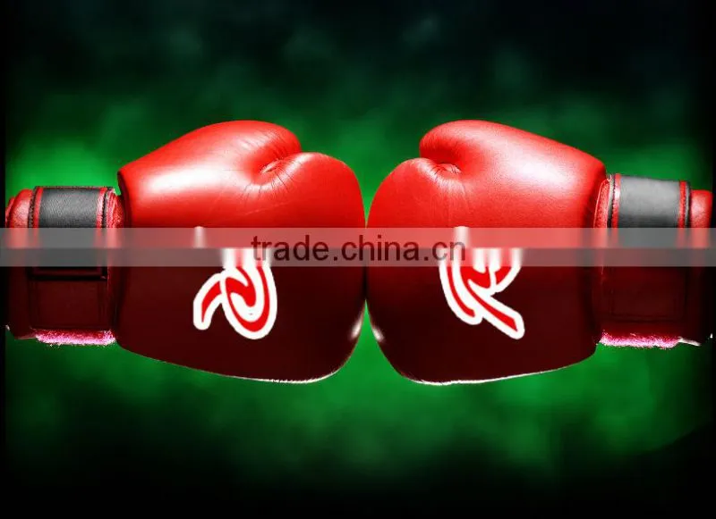 PU leather deluxe boxing gloves/ High Quality Kick Boxing Gloves Custom Boxing Gloves