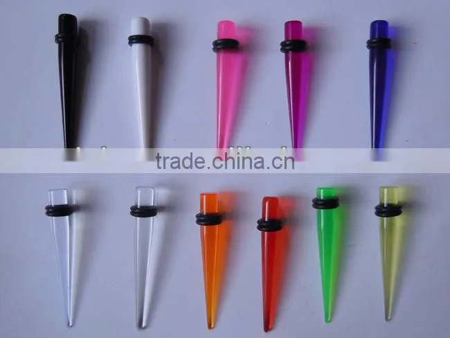 New Acrylic Ear Taper Stretchers Kit Ear Plug Expander UV Body Piercing