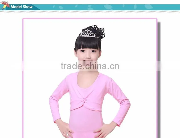 Colorful Ballet Leotards Coat High Waist Dance Wear Girls Long Sleeve Gymnastics Leotards Overalls