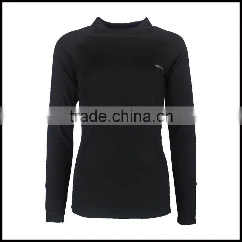 W15-ACC-W-01-C Pink 100% Polyester Sports Underwear Long Sleeve