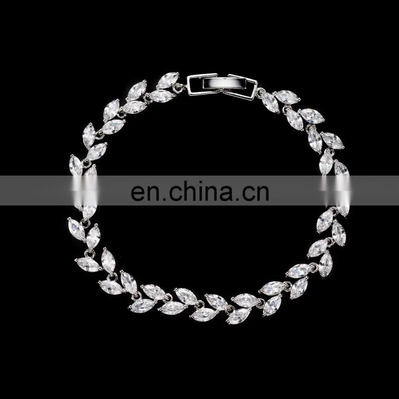 Silver Jewelry Zirconia Bracelet Sparkly Silver Bridesmaid Bracelet Wedding Jewelry