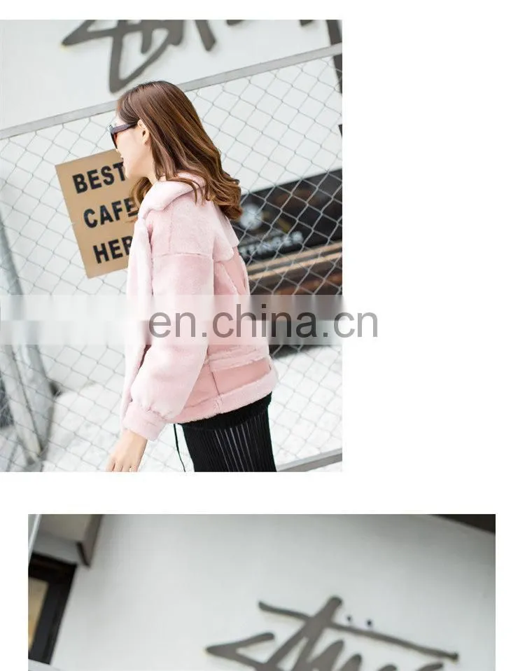 2016 Fashion Women Genuine Sheep Fur Jacket Shearling Sheepskin Coat