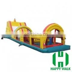 Adult inflatable obstacle course, outdoor giant inflatable intaractive game for sale