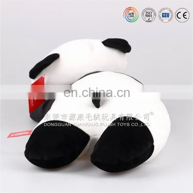 Cute design lay down plush panda pillow
