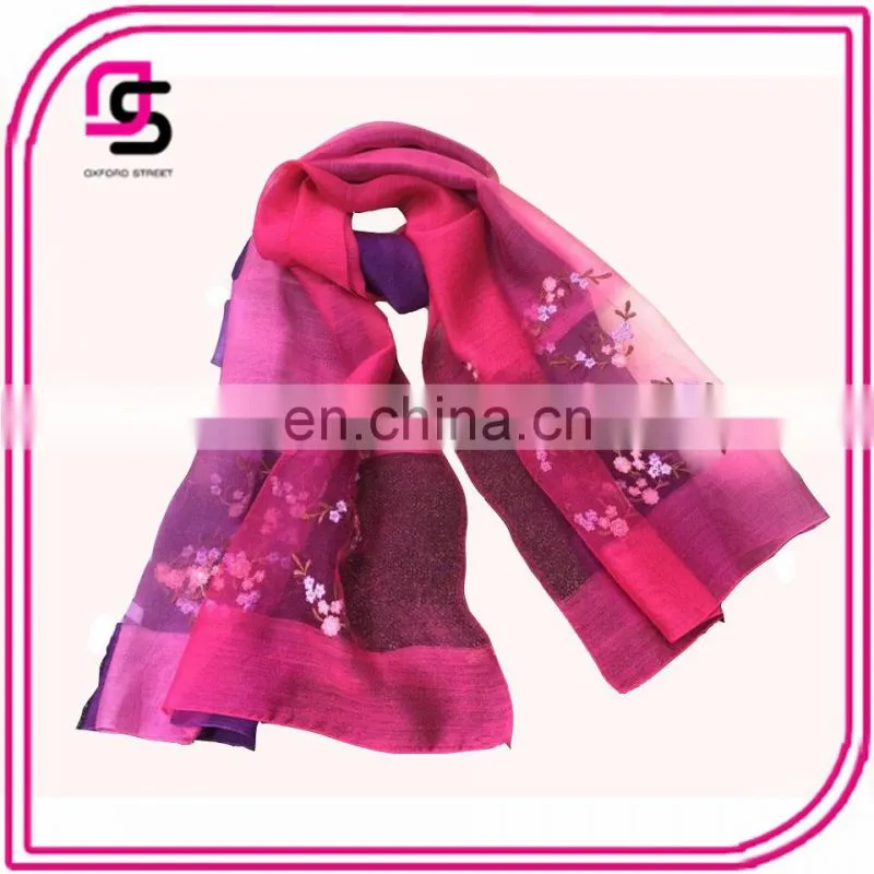 2017 Hot Summer cape exquisite grey embroidered voile shawl and scarf
