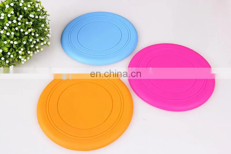 2014 Super Soft Colorful Rubber Frisbee Eco-friendly Material Training Dog toy
