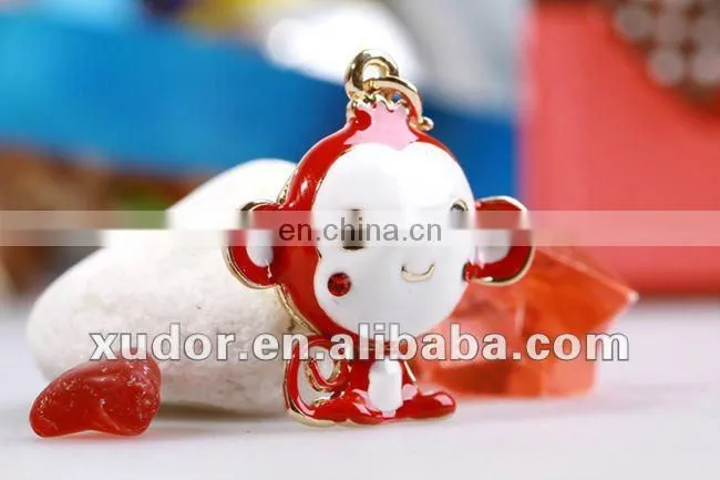 RED FUNNY MONKEY CELL PHONE/MOBILEPHONE STRAP/CHARM ACCESSORIES