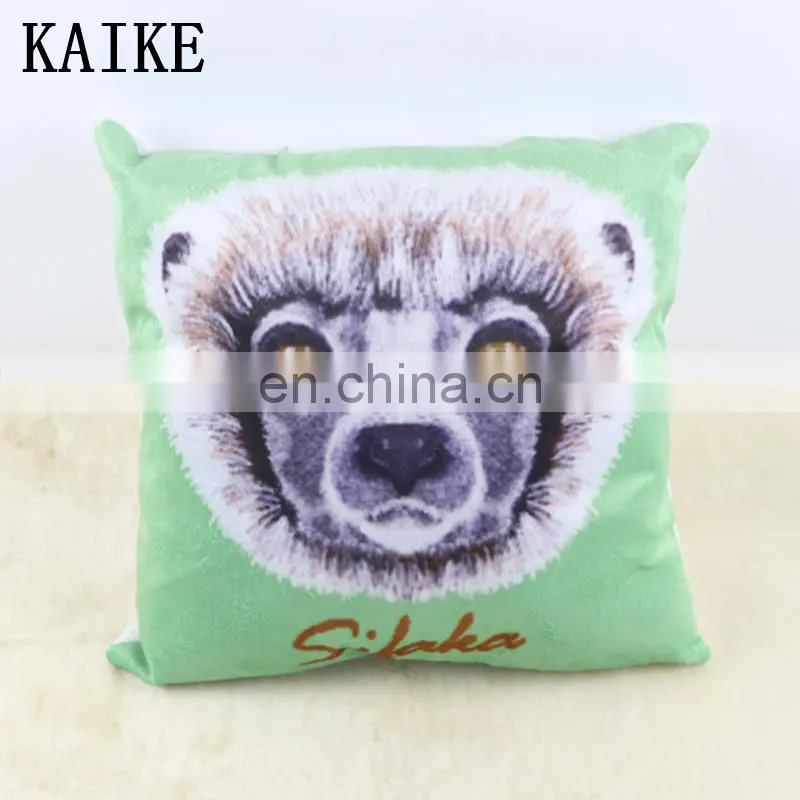 Custon fashion soft printing plush dog cushion headboard bed