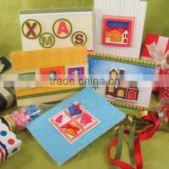 Paper craft Winter Christmas Happy Holidays DIY Greeting Card Making Box Set