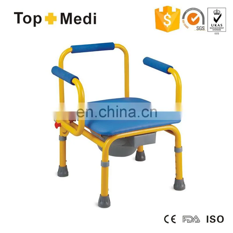 Shower commode wheelchair/baby bath chair/commode chair toilet