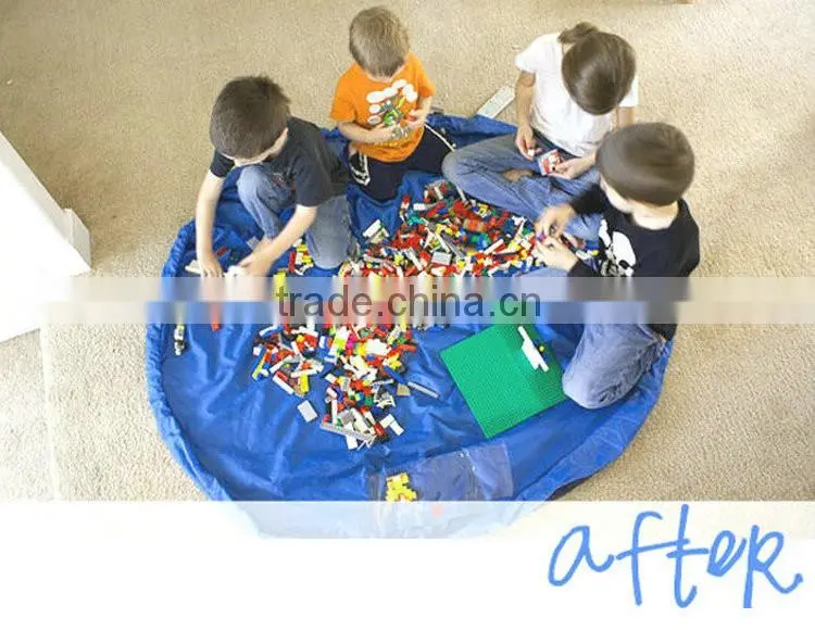 60 inch Children Baby Play Mat Toy Storage Bag Organizer,Multi Purpose-portable Outdoor blanket Floor activities mat w/ Quickly