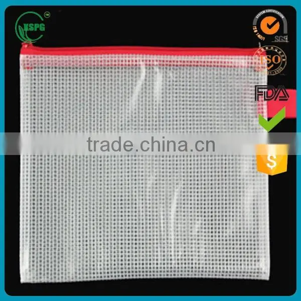 High quality PVC Plastic Document Bags Clear Zipper Document Bag
