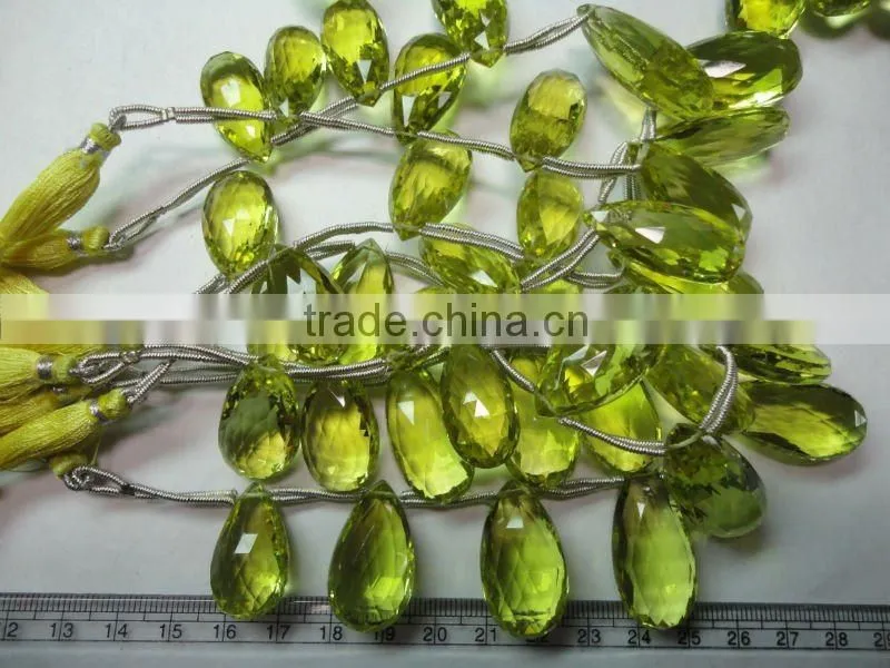 cats eye Briolette Beads drops Strand