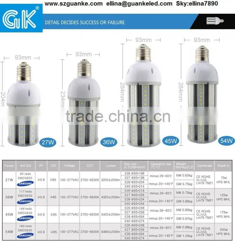 UL 347V LED street light 5 years warranty high led street light lens led retrofit kit
