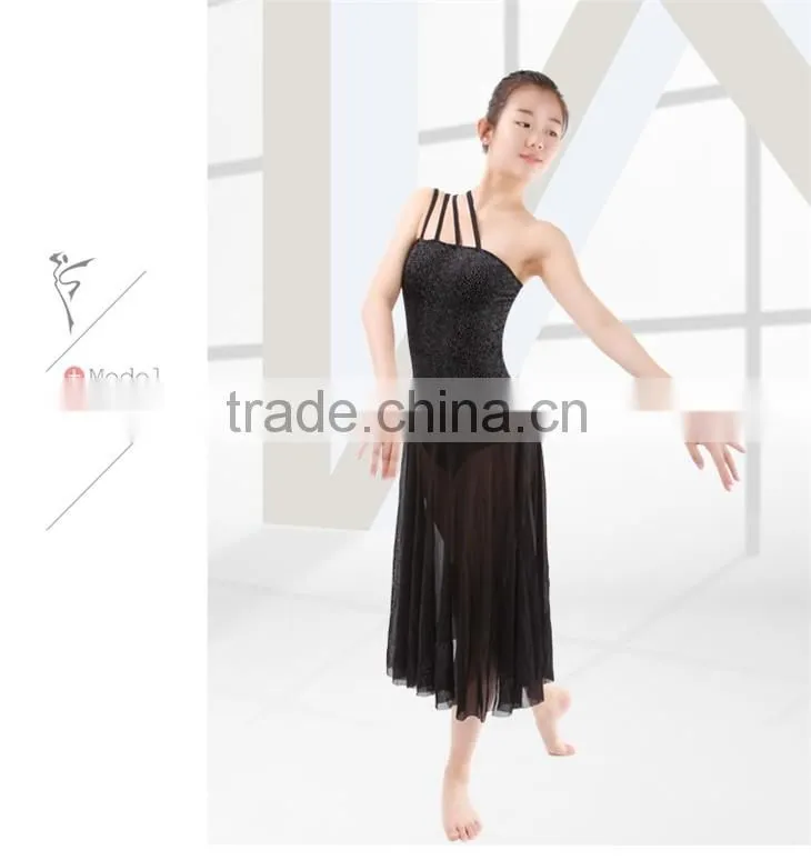 2016 Latest Fashionable Shiny Top Girls Long Latin Dance Performance Dress