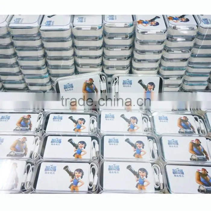 Ultra thin custom 2500mah power bank credit card size