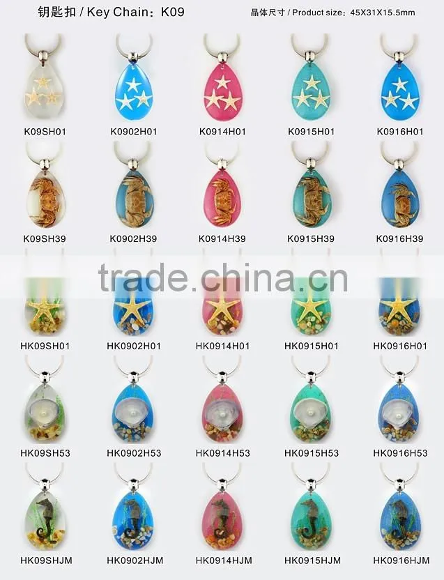 2016 new style keychain with sealife