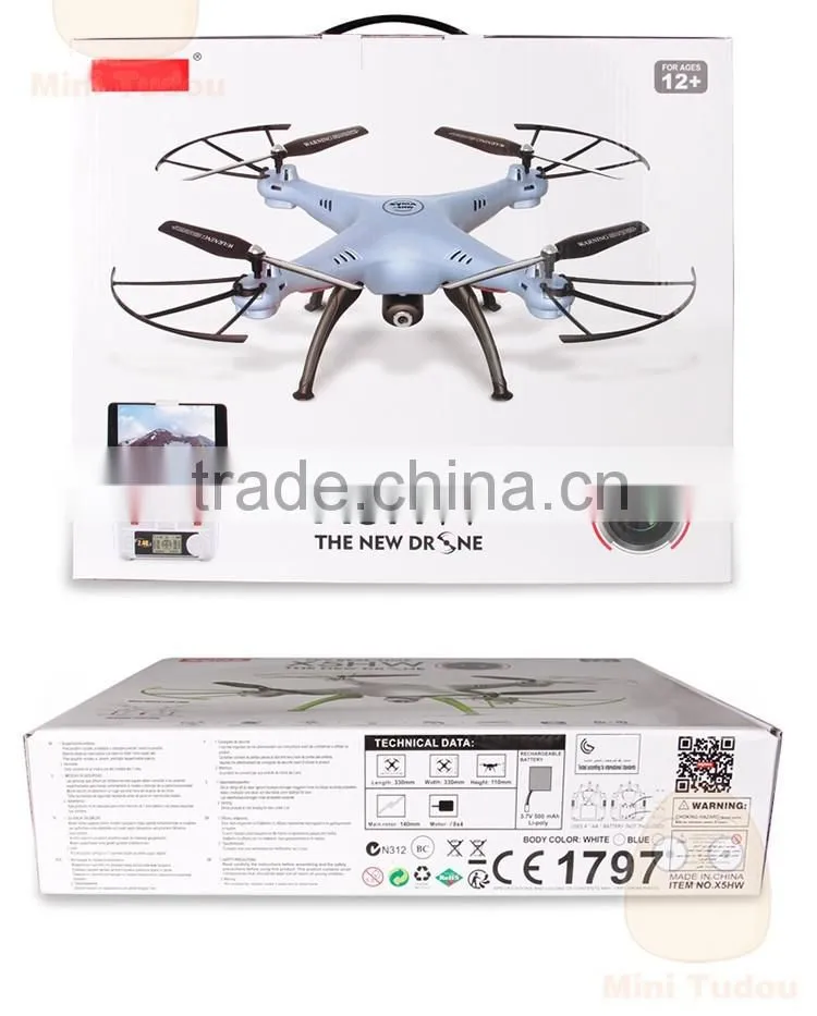 Minitudou Syma 2016 new product Barometer Height drone with HD camera X5HW on stocks
