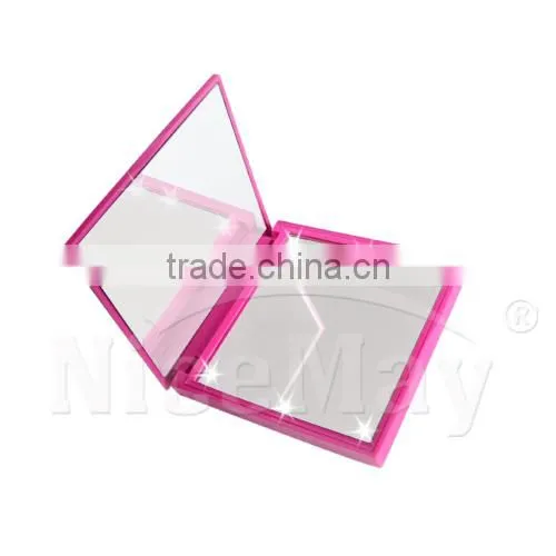 Plastic mirror with led/pocket mirror with led light/3d led mirror/compact mirror with led light