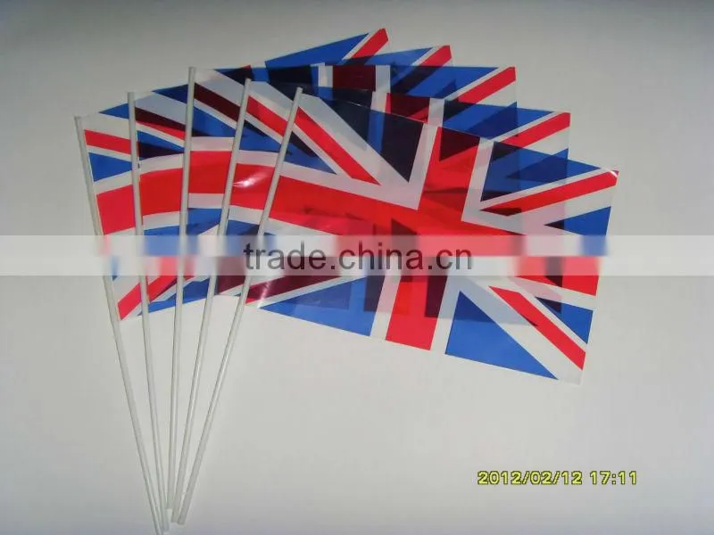 Any custom logo hand held stick flag