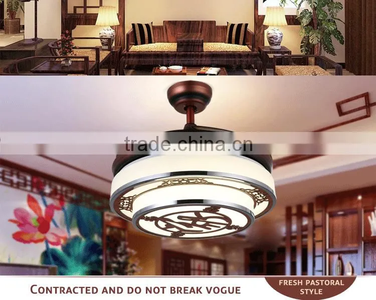 Chinese Character Red Color Decorative Light Fan