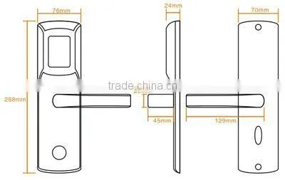 2013 Top Quality rfid hotel door lock For Hotel