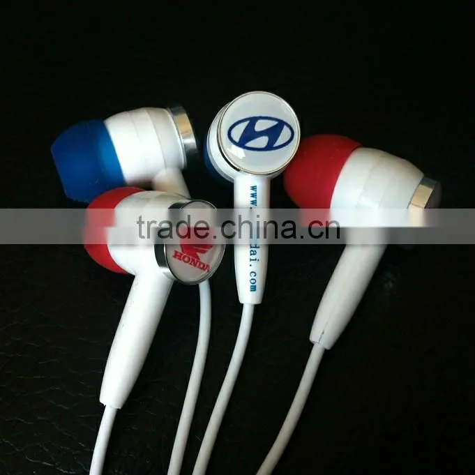 in ear earphone with logo for mp3 and mobile