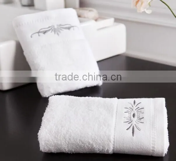 Hotel towel set 100%-cotton yarn embroidery designs