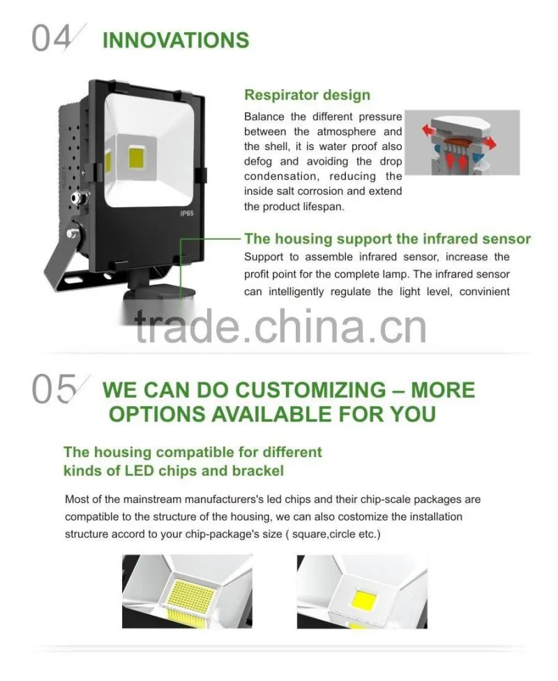 Outdoor Waterproof 50w LED Flood Light with meanwell driver