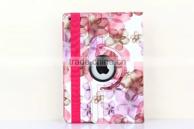 Fashion Peach Flower Series For iPad mini 4 Flip Leather Case 360 Degree Rotation Case TB-0004